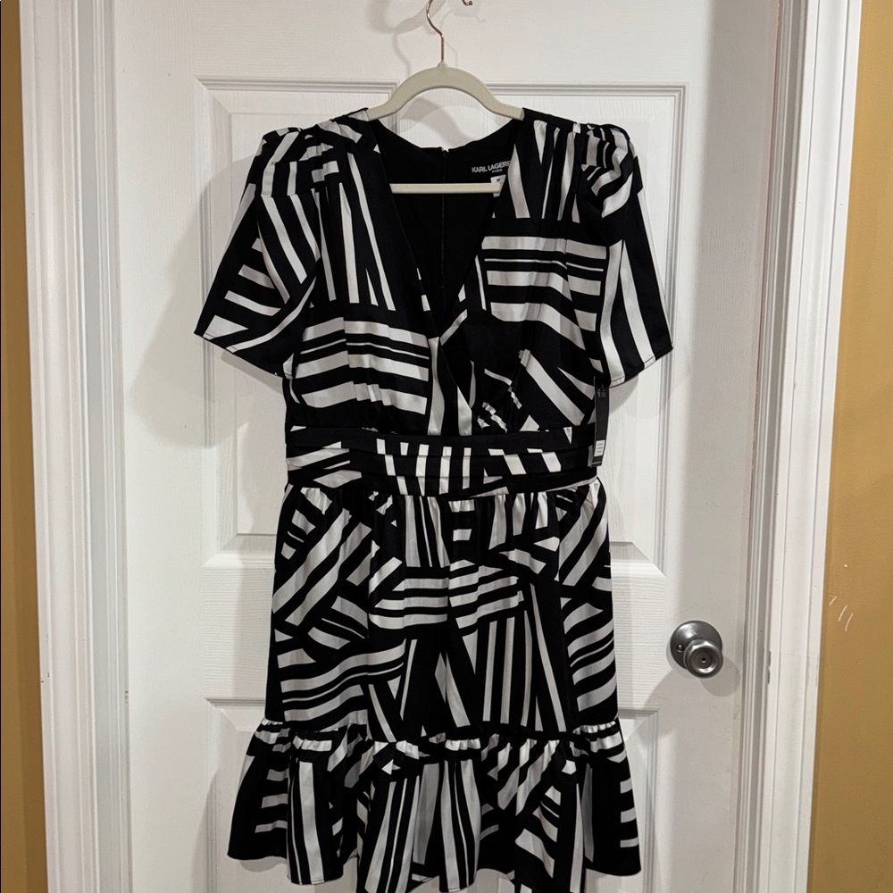 Karl Lagerfeld Black & White Dress NWT